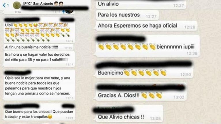 Sacaron a un nene del curso y otras madres festejaron por WhatsApp