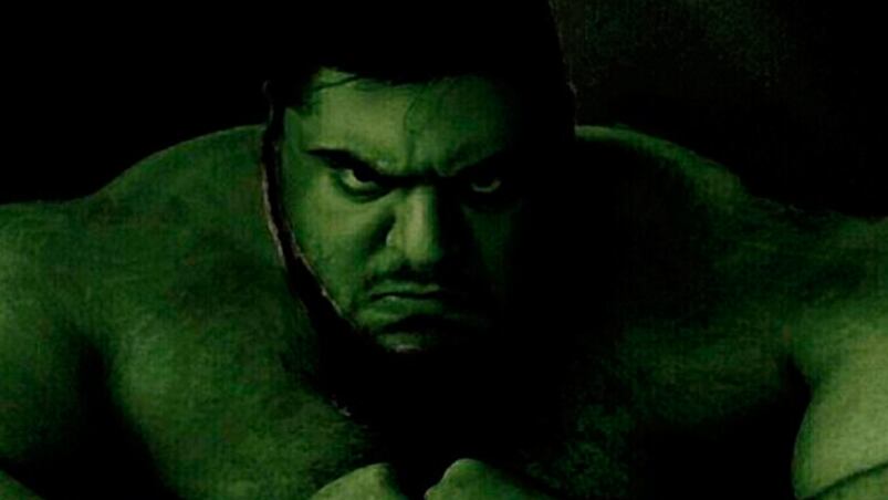 Sajad Gharibi admira "Hulk" y hace mucho por parecerse.