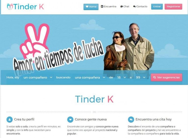 Salió el Tinder K, ideal para conseguir un amor kirchnerista