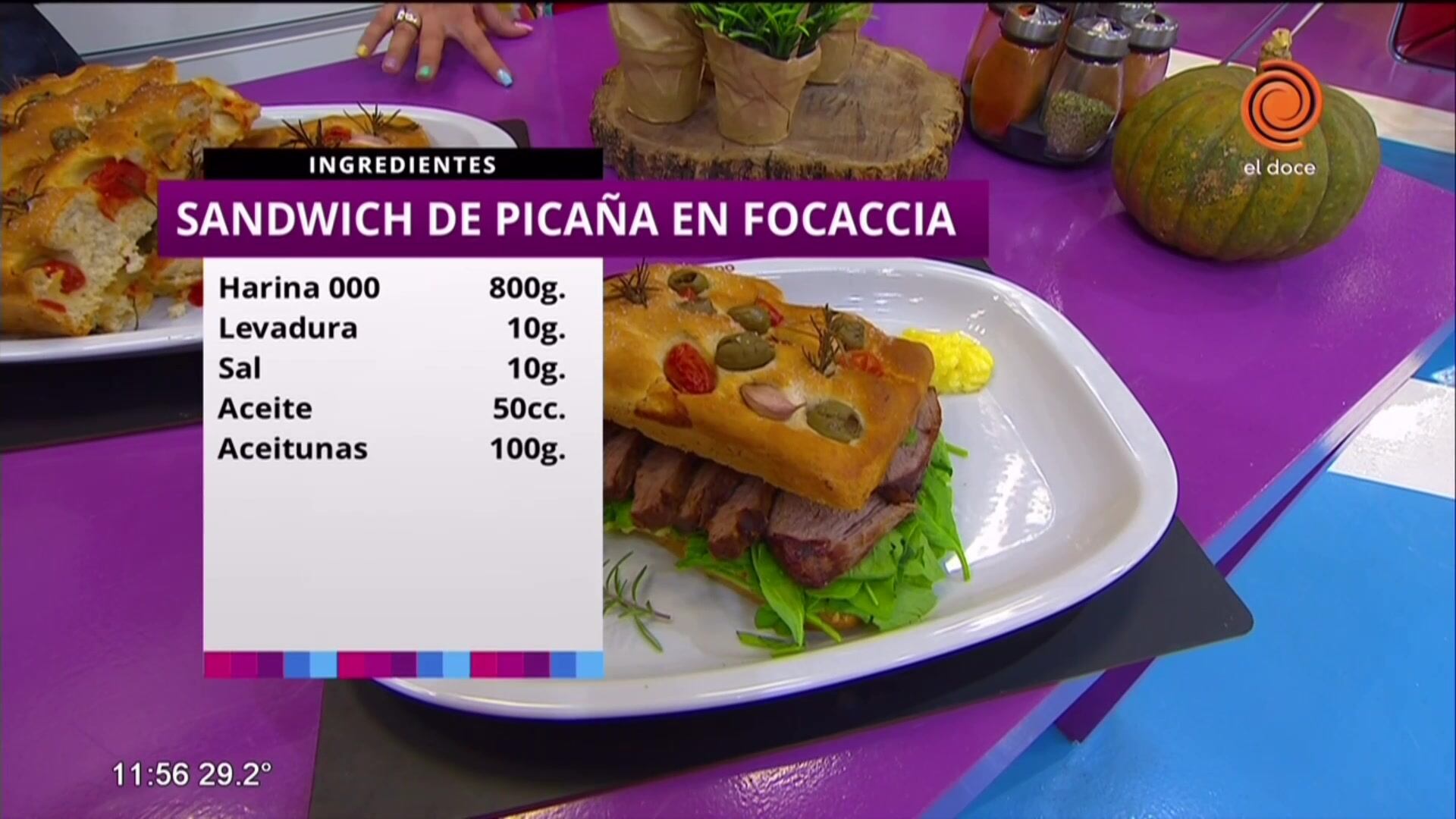Sandwich de picaña en focaccia