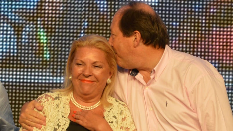 Sanz junto a Carrió en los festejos. Foto: Lucio Casalla / ElDoce.tv