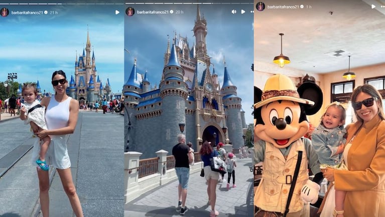 Sarah Burlando conoció a Mickey Mouse (Foto: Instagram / barbaritafranco21)