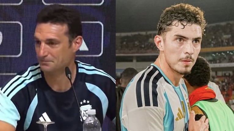 Scaloni, emocionado al hablar de Panichelli.