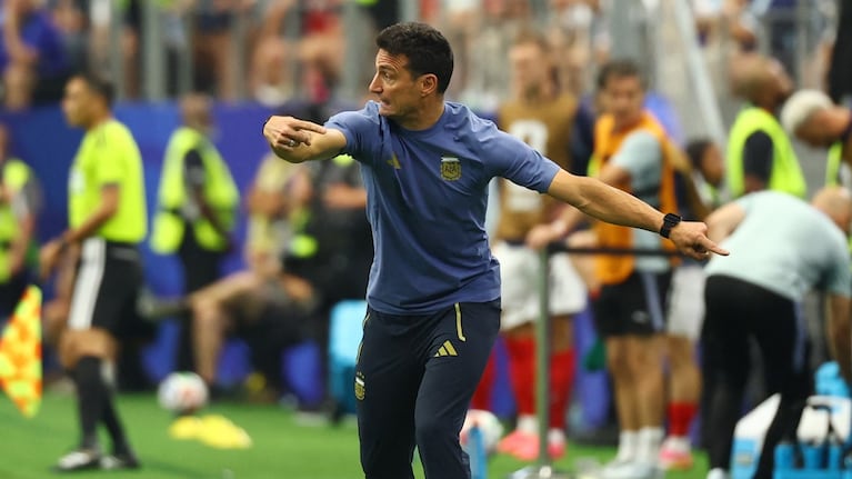 Scaloni estalló contra Austria cuando Messi abrió el marcador.
