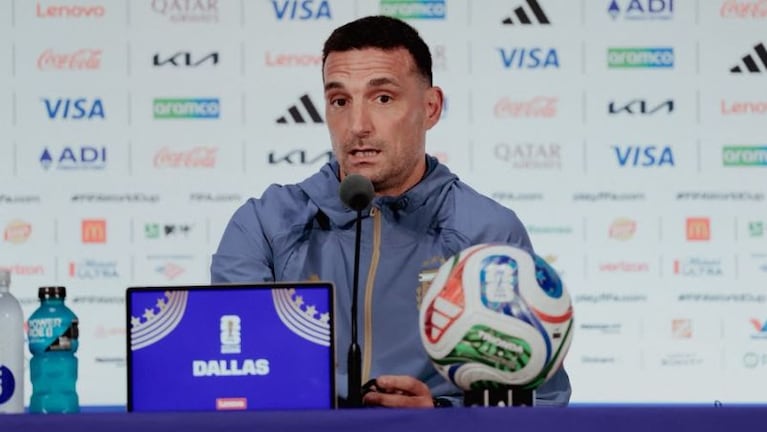 Scaloni habló con los medios en la previa del partido con Jordania.