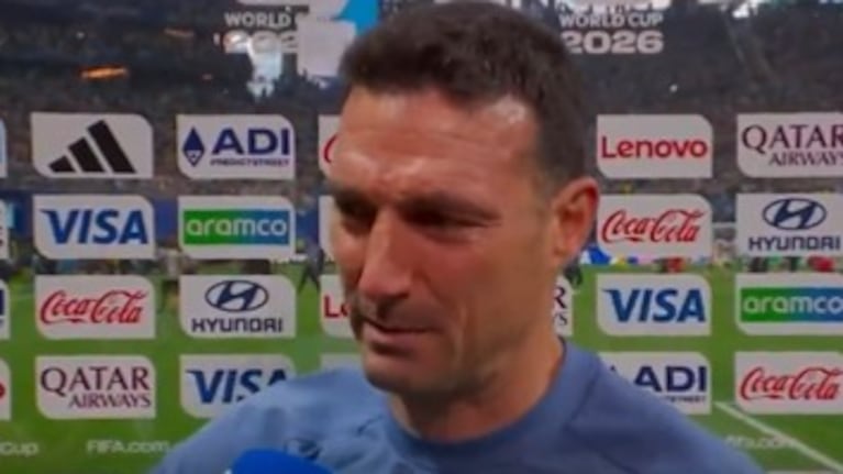 Scaloni, roto después de la victoria albiceleste.