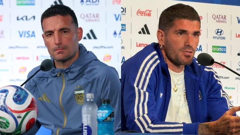 Scaloni y De Paul hablaron en conferencia de prensa.