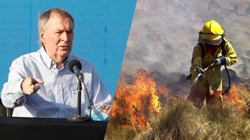 Schiaretti agradeció a Dios por "apagar las llamas".