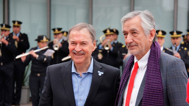 Schiaretti y Rodríguez Saá, antes del encuentro de gobernadores.