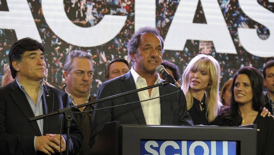 Scioli reconoció la victoria de Macri en el balotaje presidencial. Foto: Clarín.