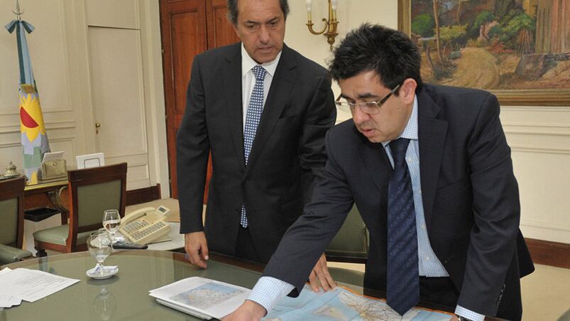 Scioli y Arlía, durante la gestión en Buenos Aires.