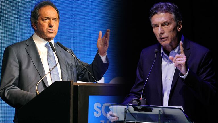 Scioli y Macri se jugarán las cartas más fuertes en el debate. 