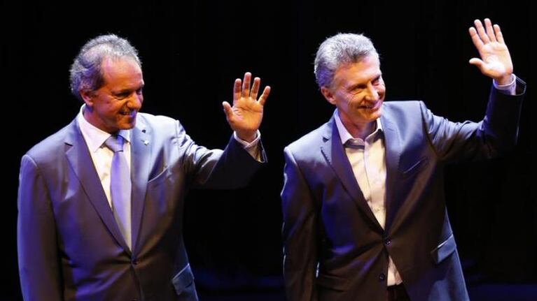 Scioli y Macri: sólo uno festejará el domingo.