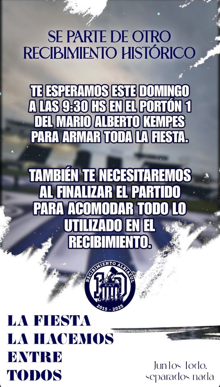 Se acerca el clásico cordobés y los hinchas  ya palpitan el partido.