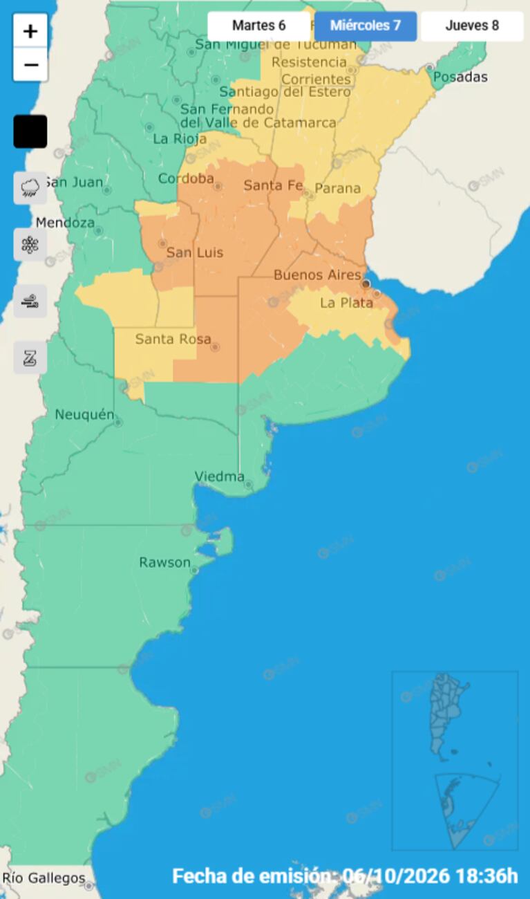 Se activan las tormentas fuertes: las zonas de Córdoba bajo alerta naranja este miércoles