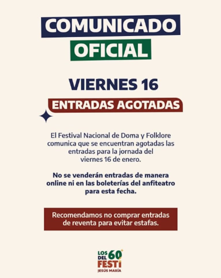 Se agotó la noche del Chaqueño Palavecino y El Loco Amato en Jesús María: la advertencia de la organización