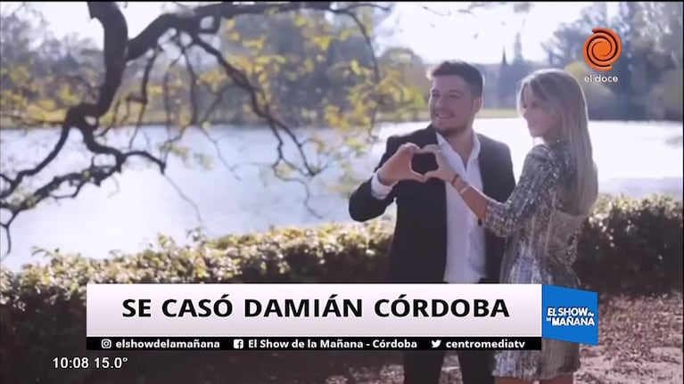Se casó Damián Córdoba