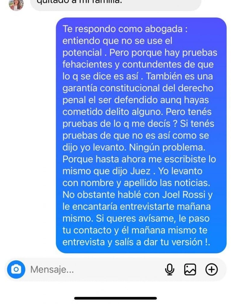 Se conoció un chat de la candidata de De Loredo relacionada a una causa narco