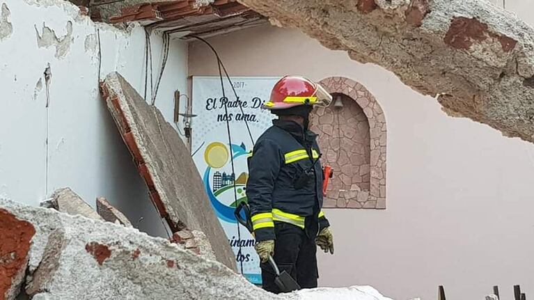 Se desmoronó parte de la Capilla María Auxiliadora