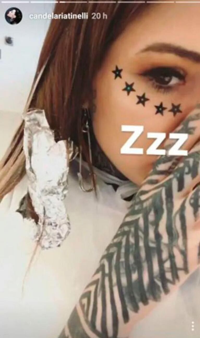 Se divierte en la pelu: Cande Tinelli se tiñó el cabello de verde