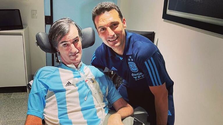 Se encontraron tras el partido de la Selección, en el Monumental.