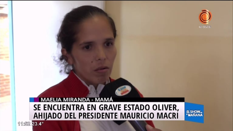 Se encuentra grave Oliver, el ahijado del Mauricio Macri
