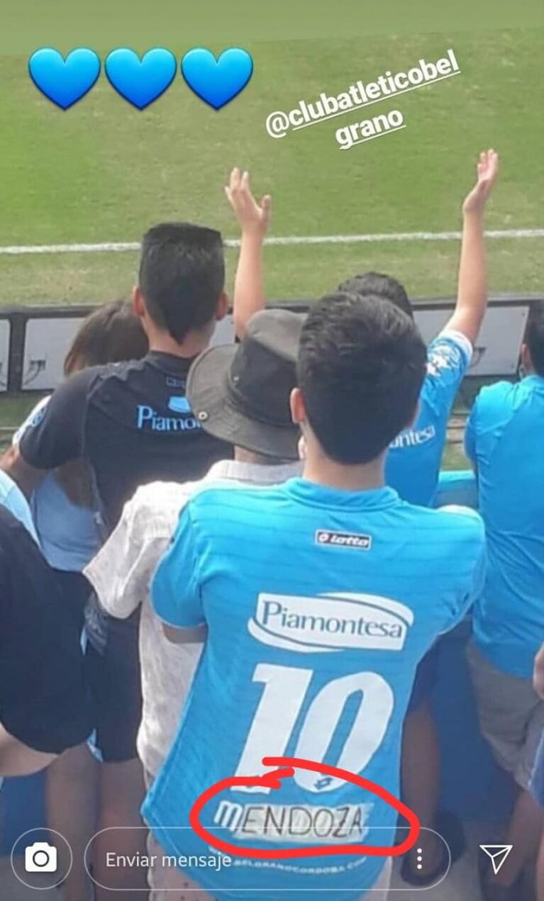 Se enojó con Matías Suárez: la ingeniosa camiseta de un hincha de Belgrano