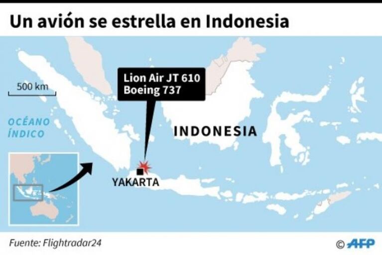 Se estrelló un avión y murieron 188 personas en Indonesia