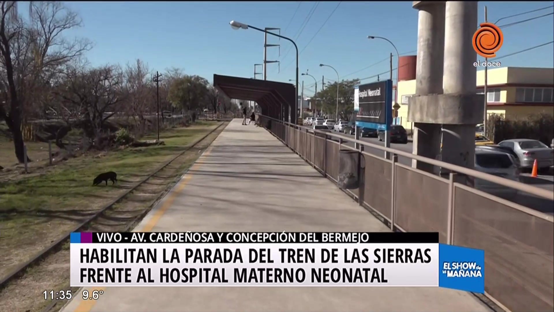 Se habilitó parada del tren al frente del Neonatal