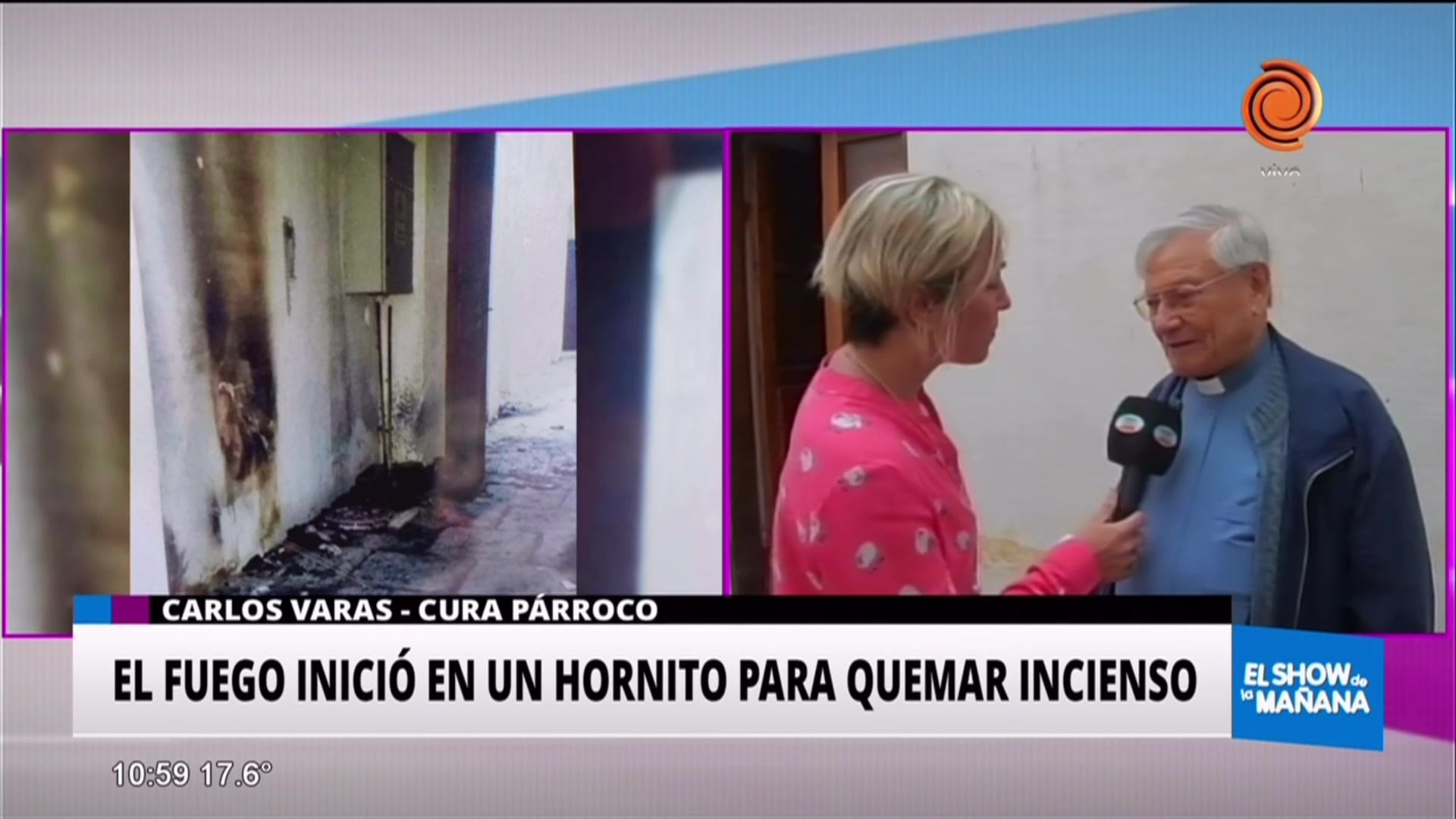 Se incendió un patio de la Catedral