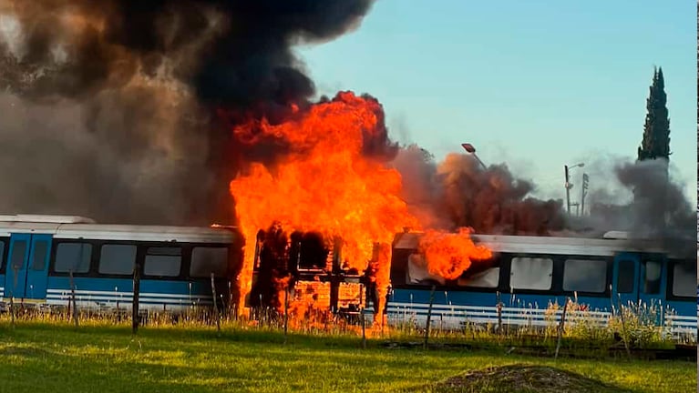 Se incendió un tren en Córdoba.