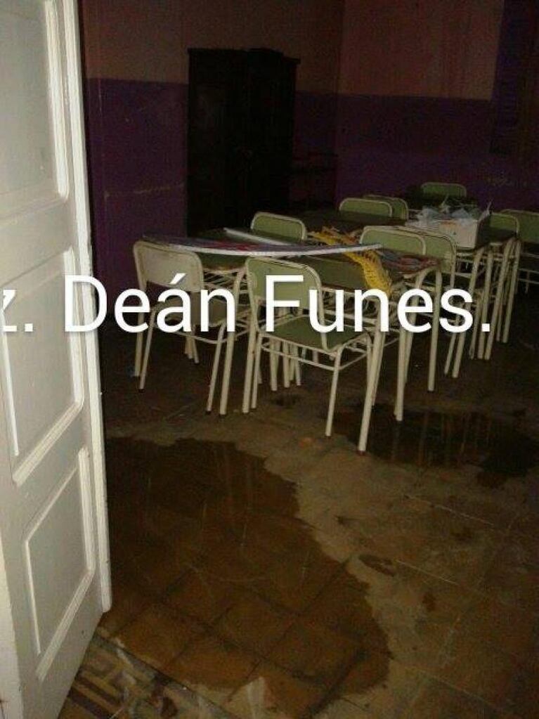 Se inundó la escuela de Deán Funes