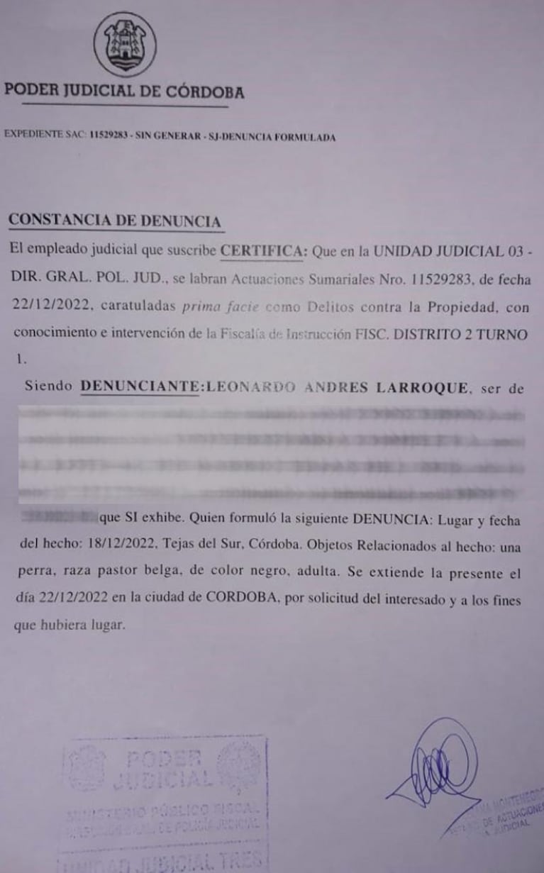 Se le escapó su perra, sabe quién la encontró y denunció que se niega a devolvérsela