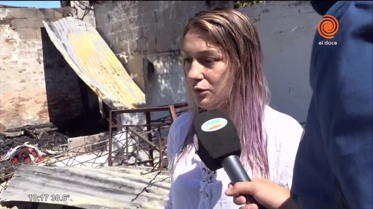 Se le incendió la casa y perdió todo