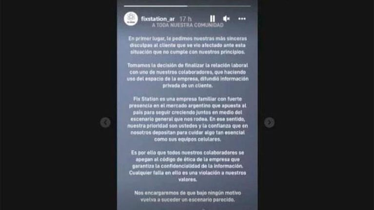 Se negó a reparar el celular de un cliente porque descubrió que tenía una foto con CFK