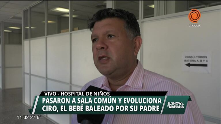 Se recupera lentamente el bebé baleado