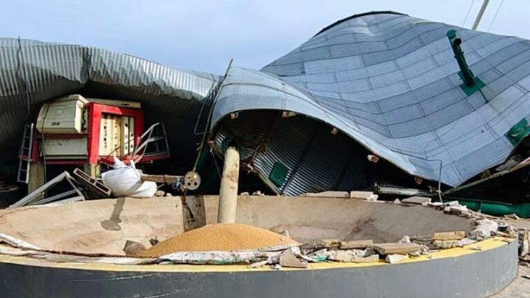 Se registraron serios destrozos materiales en Etruria por la tormenta.