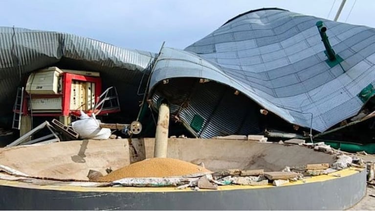 Se registraron serios destrozos materiales en Etruria por la tormenta e intensas ráfagas de viento.