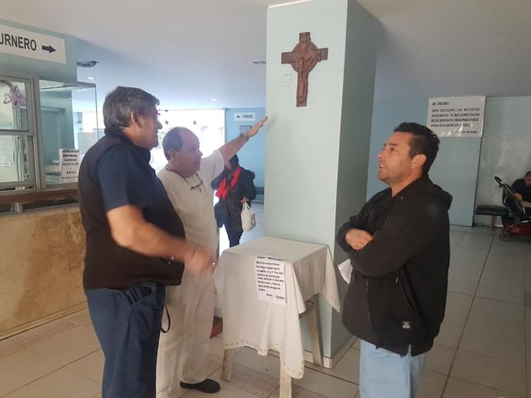 Se robaron la imagen de un santo del hospital San Roque