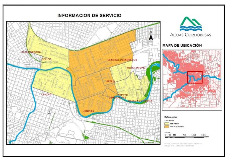 Se rompió un caño y podría faltar el agua en algunos barrios