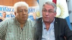 Se sacan chispas. Gabriel Suárez, de Luz y Fuerza, y Luis Giovine, de EPEC.