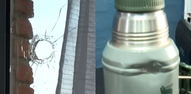 Se salvó de un balazo por el termo del mate.