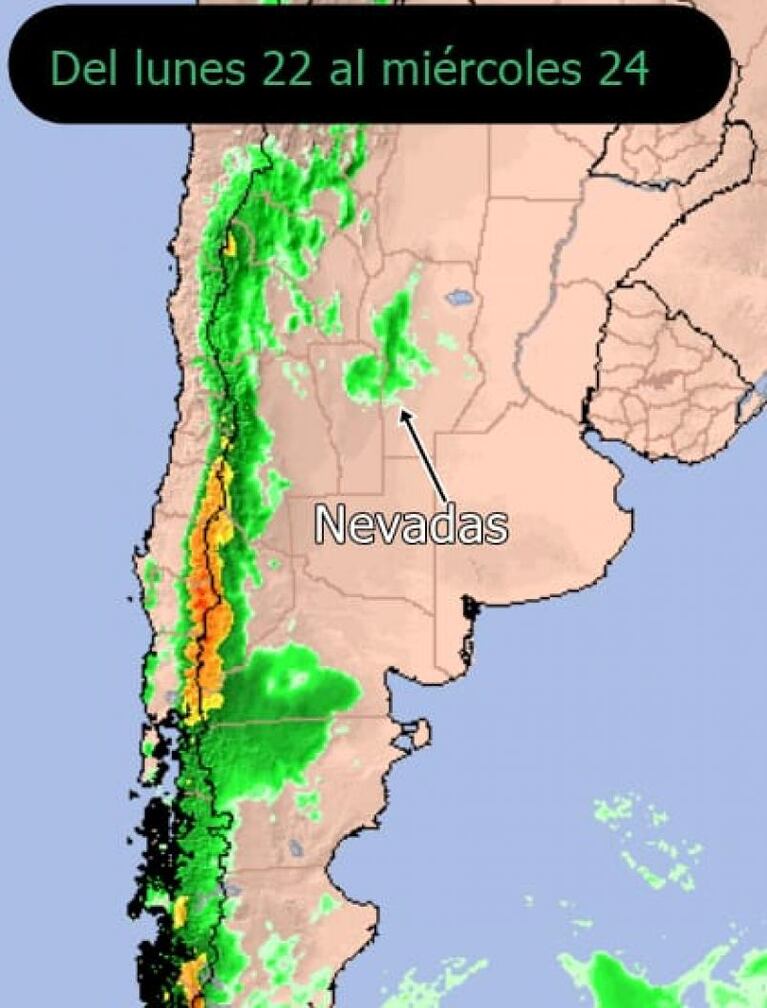Se viene el cambio de tiempo: pronostican nevadas en Córdoba