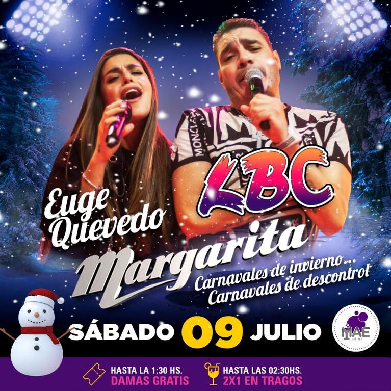 Se viene el carnaval de invierno en Margarita Disco
