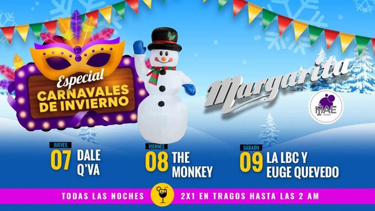 Se viene el carnaval de invierno en Margarita Disco