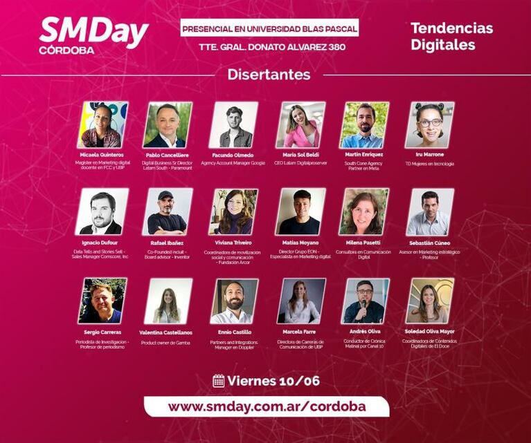 Se viene el Social Media Day Córdoba: conocé las charlas y sus protagonistas