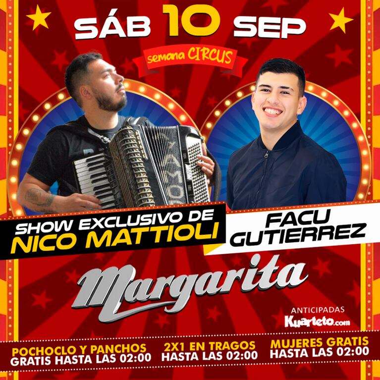 Se vienen cuatro noches circenses en Margarita Disco