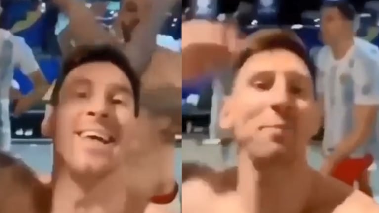 Se viralizó un video grabado por Messi en los vestuarios del Maracaná