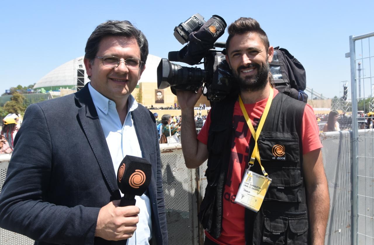 Sebastián Pfaffen y Lucas Buoncristiani, parte del equipo de El Doce.