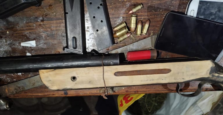 Secuestraron armas en el operativo.
